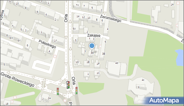 Sosnowiec, Orla, 3A, mapa Sosnowca
