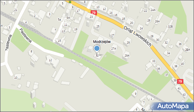 Sosnowiec, Orląt Lwowskich, 31, mapa Sosnowca