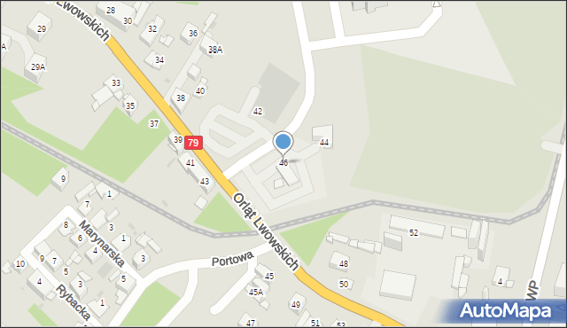 Sosnowiec, Orląt Lwowskich, 46, mapa Sosnowca