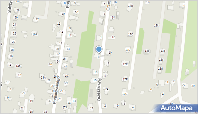 Sosnowiec, Orzeszkowej Elizy, 11, mapa Sosnowca