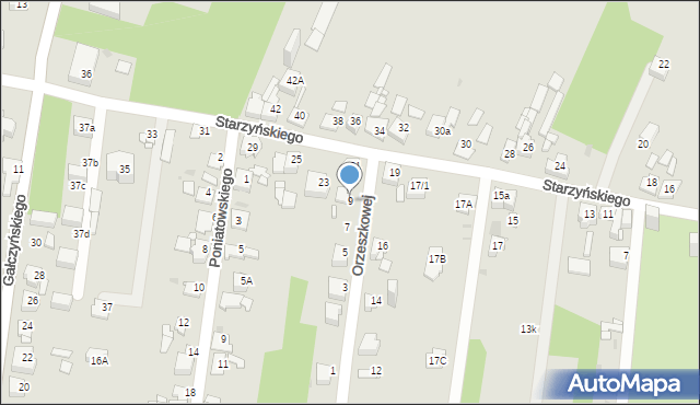 Sosnowiec, Orzeszkowej Elizy, 9, mapa Sosnowca