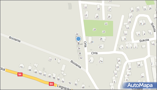 Środa Śląska, Orla, 32, mapa Środa Śląska