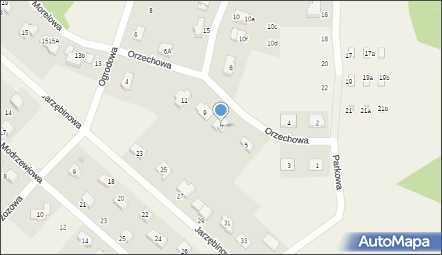 Stanowice, Orzechowa, 7, mapa Stanowice