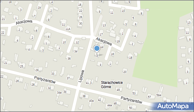 Starachowice, Orzechowa, 2, mapa Starachowic