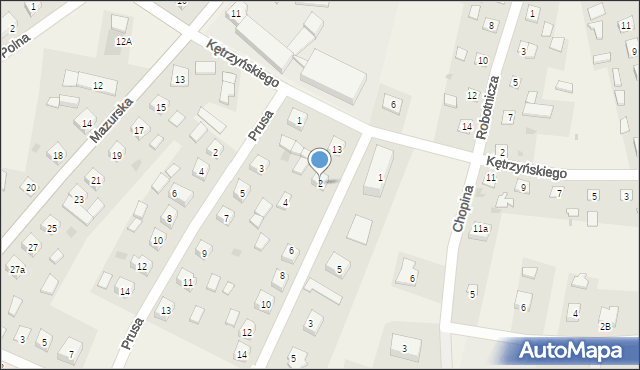 Stare Juchy, Orzeszkowej Elizy, 2, mapa Stare Juchy