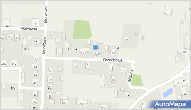 Stare Miasto, Orzechowa, 11, mapa Stare Miasto