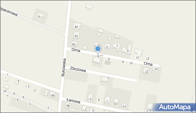 Strykowo, Orna, 4, mapa Strykowo