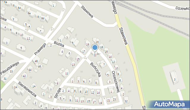 Strzelce Opolskie, Orzeszkowej Elizy, 11, mapa Strzelce Opolskie