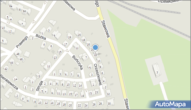 Strzelce Opolskie, Orzeszkowej Elizy, 12, mapa Strzelce Opolskie