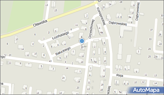 Strzelin, Orzeszkowej Elizy, 10, mapa Strzelin