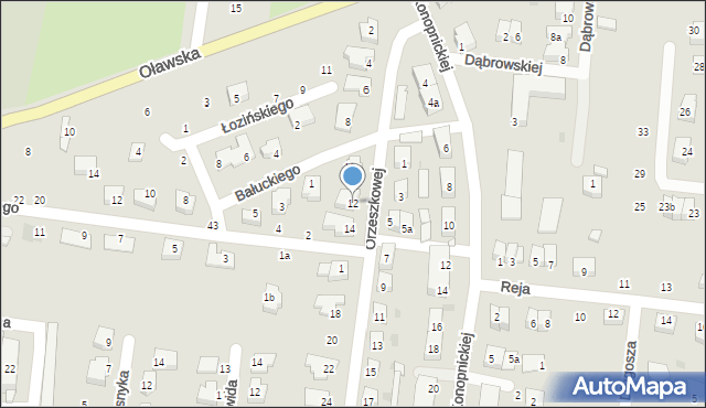 Strzelin, Orzeszkowej Elizy, 12, mapa Strzelin