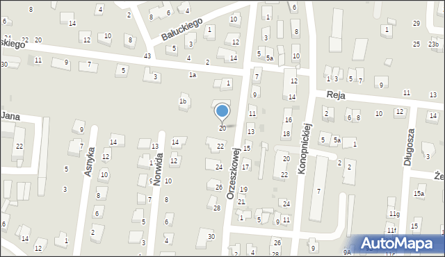 Strzelin, Orzeszkowej Elizy, 20, mapa Strzelin