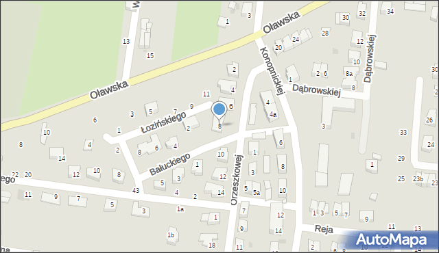 Strzelin, Orzeszkowej Elizy, 8, mapa Strzelin