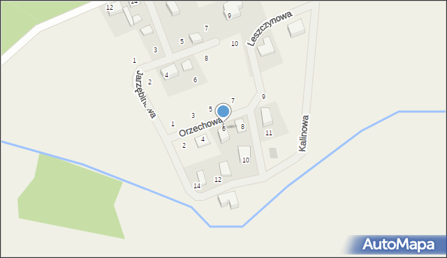 Strzyżewo, Orzechowa, 6, mapa Strzyżewo