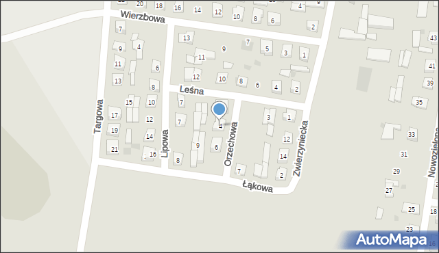 Suchowola, Orzechowa, 4, mapa Suchowola