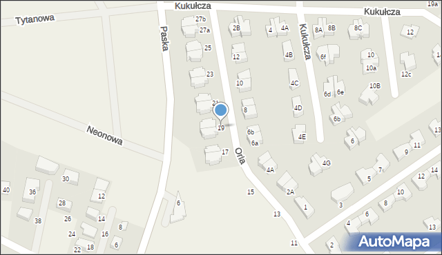 Suchy Dwór, Orla, 19, mapa Suchy Dwór