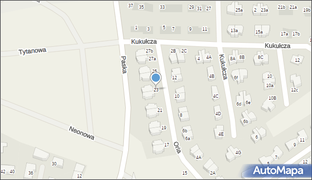 Suchy Dwór, Orla, 23, mapa Suchy Dwór