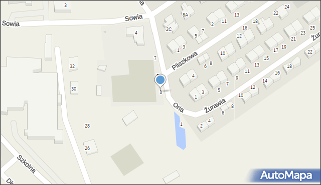 Suchy Dwór, Orla, 3, mapa Suchy Dwór