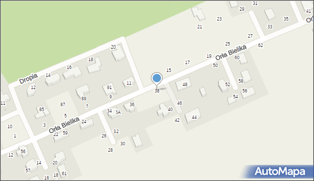 Sulmin, Orła Bielika, 38, mapa Sulmin