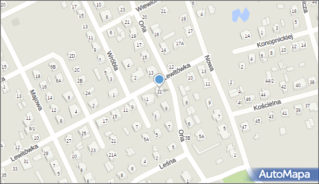 Supraśl, Orla, 11, mapa Supraśl