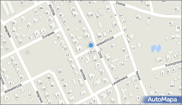 Supraśl, Orla, 21, mapa Supraśl