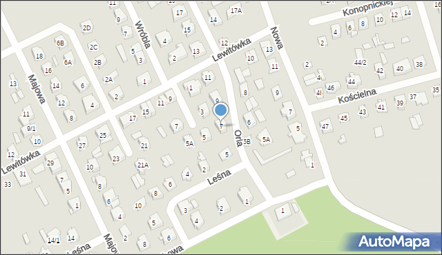 Supraśl, Orla, 7, mapa Supraśl