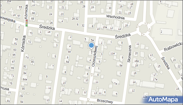 Swarzędz, Orzeszkowej Elizy, 2, mapa Swarzędz
