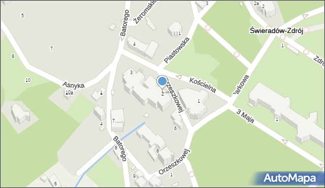 Świeradów-Zdrój, Orzeszkowej Elizy, 2, mapa Świeradów-Zdrój