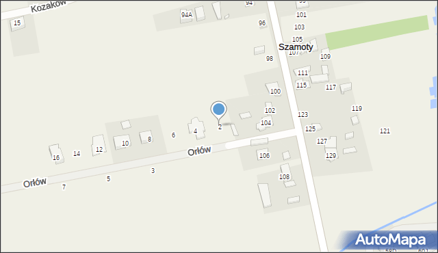 Szamoty, Orłów, 2, mapa Szamoty
