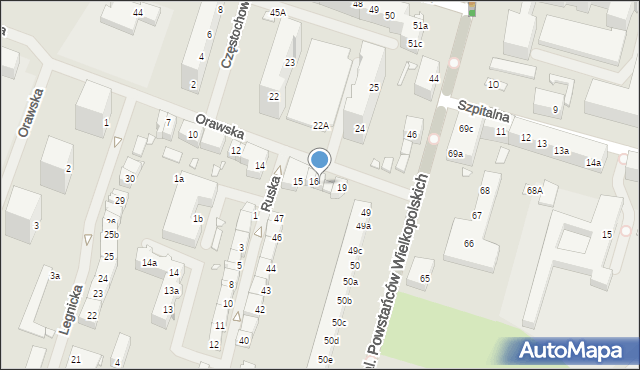 Szczecin, Orawska, 17, mapa Szczecina