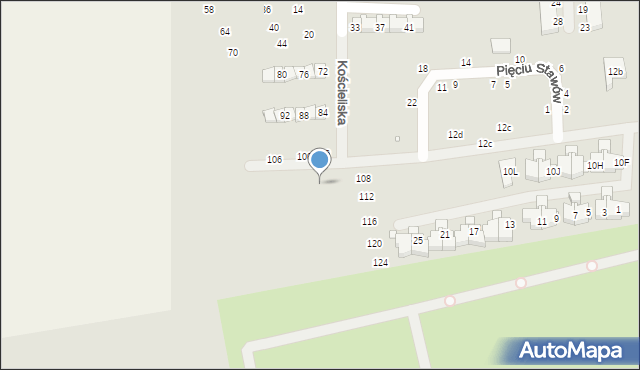 Szczecin, Orlej Perci, 1, mapa Szczecina