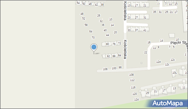 Szczecin, Orlej Perci, 10, mapa Szczecina