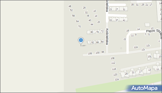 Szczecin, Orlej Perci, 14, mapa Szczecina