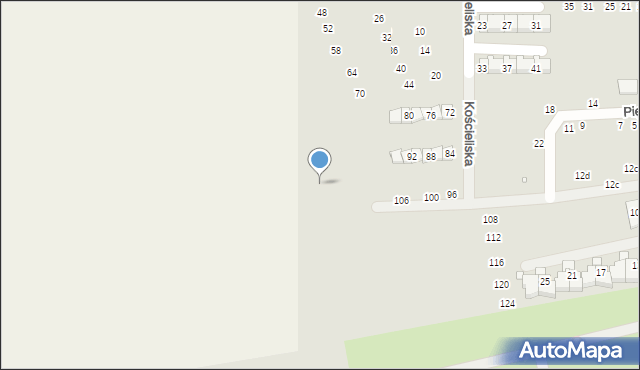 Szczecin, Orlej Perci, 20, mapa Szczecina