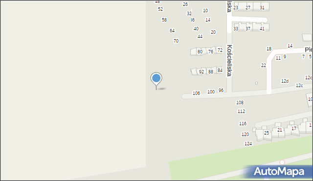 Szczecin, Orlej Perci, 22, mapa Szczecina