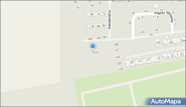 Szczecin, Orlej Perci, 23, mapa Szczecina