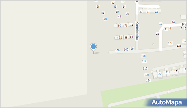 Szczecin, Orlej Perci, 26, mapa Szczecina