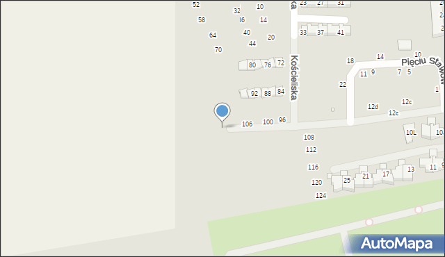 Szczecin, Orlej Perci, 36, mapa Szczecina