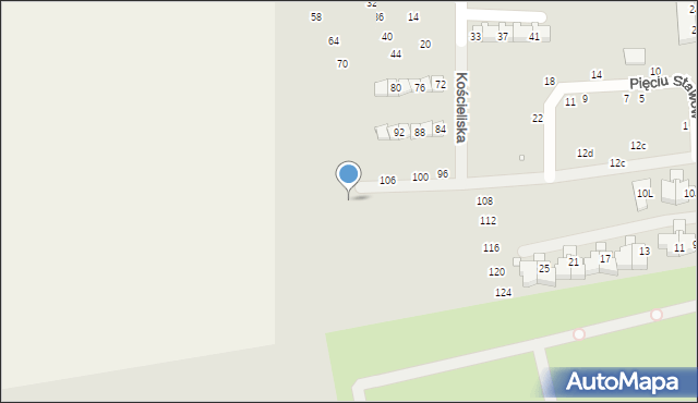 Szczecin, Orlej Perci, 38, mapa Szczecina