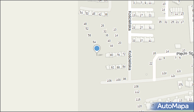 Szczecin, Orlej Perci, 4, mapa Szczecina