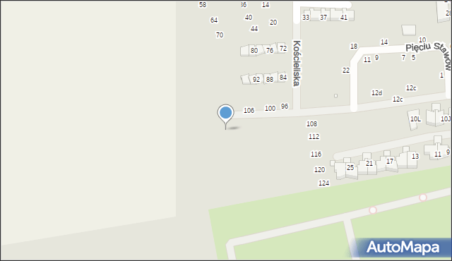 Szczecin, Orlej Perci, 40, mapa Szczecina