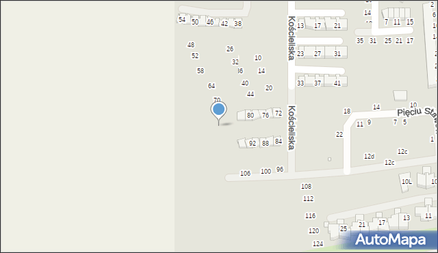 Szczecin, Orlej Perci, 6, mapa Szczecina