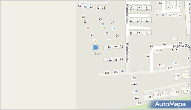 Szczecin, Orlej Perci, 8, mapa Szczecina