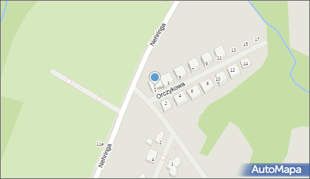 Szczecin, Orczykowa, 1, mapa Szczecina