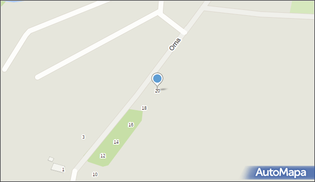 Szczecin, Orna, 20, mapa Szczecina