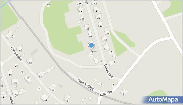 Szczecin, Orłowska, 13, mapa Szczecina