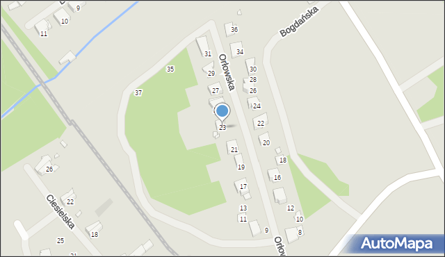 Szczecin, Orłowska, 23, mapa Szczecina