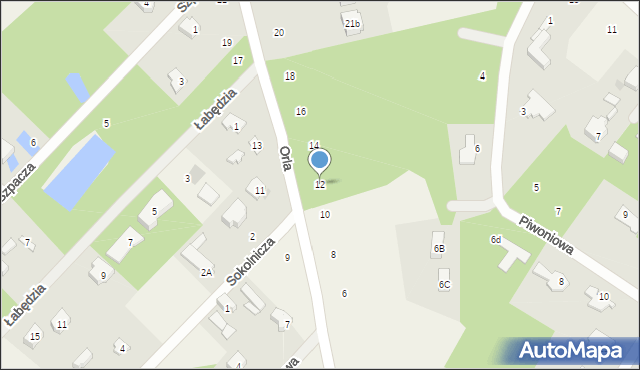 Szczęsne, Orla, 12, mapa Szczęsne