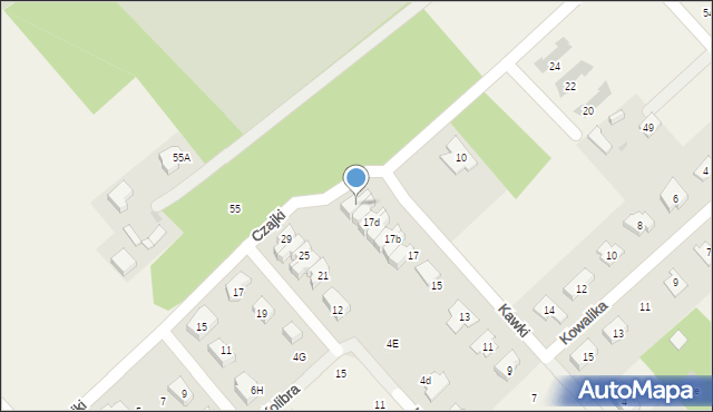 Szczęsne, Orla, 17F, mapa Szczęsne