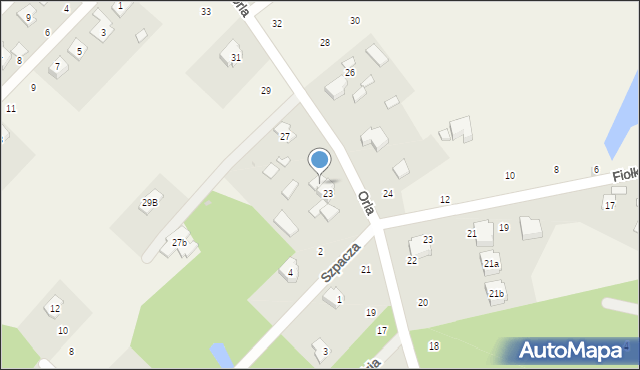 Szczęsne, Orla, 25, mapa Szczęsne